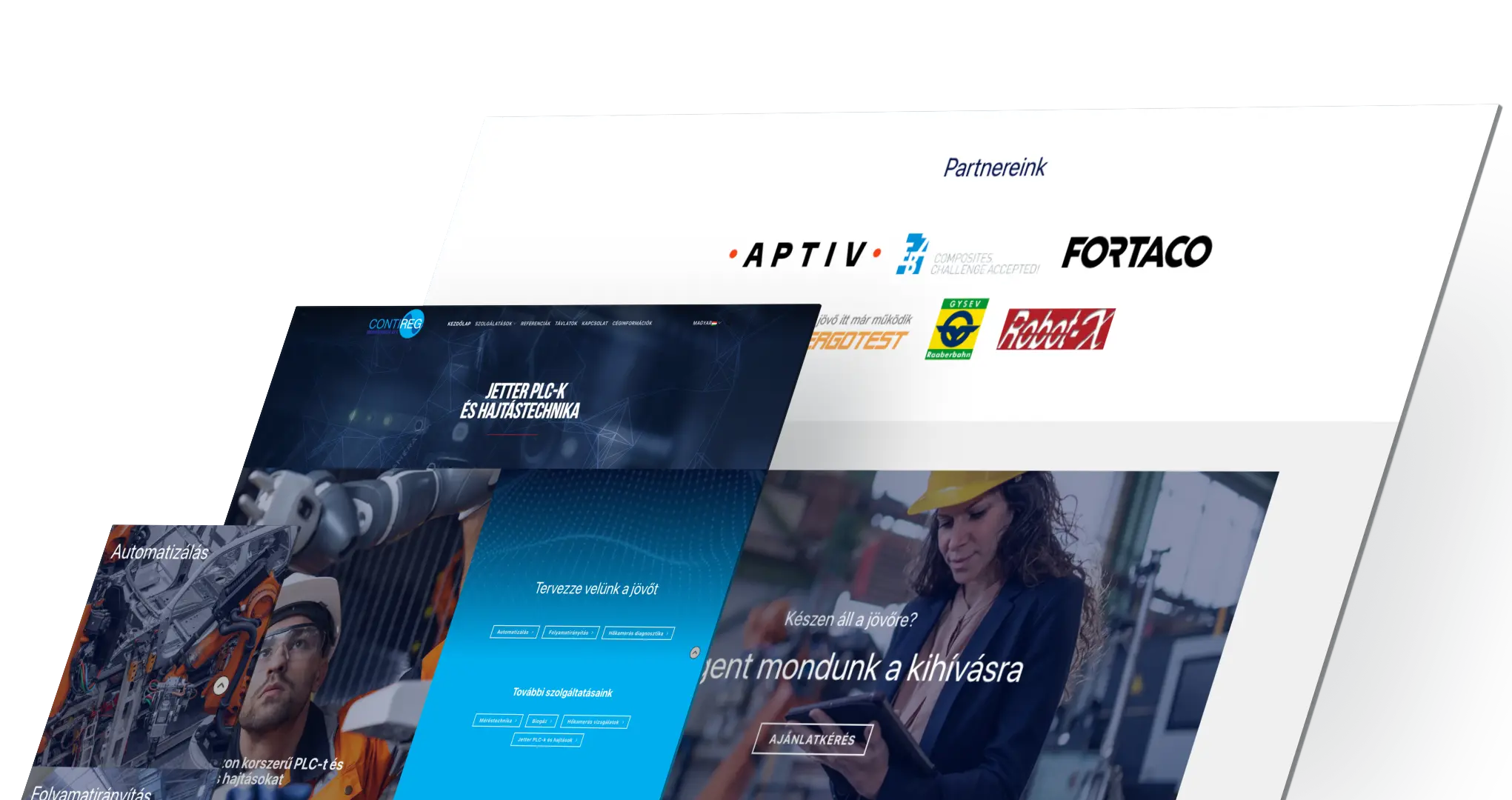 Ipari weboldal mockup — Cégem 360