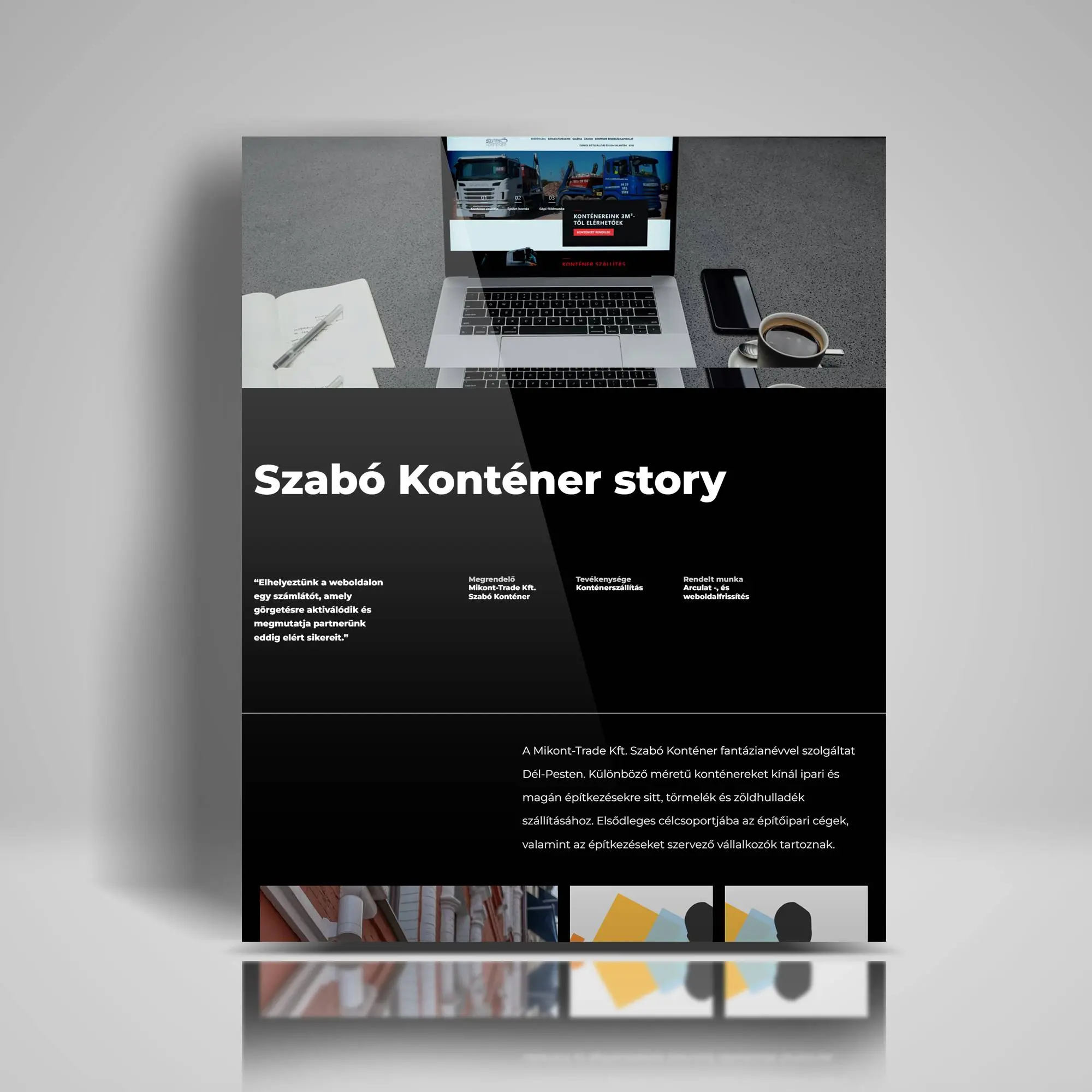 Szabó Konténer weboldal